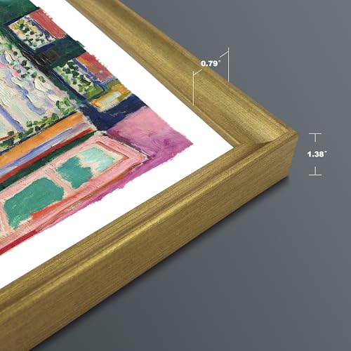 Wieco Art Framed 3-Piece Colorful Matisse Wall Art Set 16x24 inch with Bronze Gold Frames