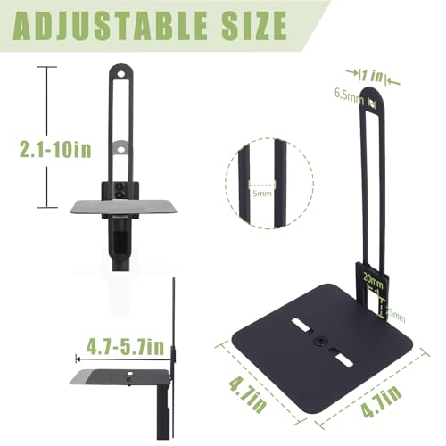 Adjustable Speaker Stands Pair for Surround Sound - 29.5 to 55.9 Inches, Supports 17 lbs