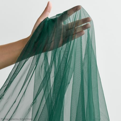 Artoid Mode Forest Green Gauze Table Runner 59 x 120 Inch for Holiday & Dining