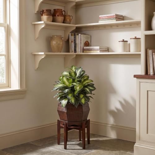 Artificial Golden Dieffenbachia Plant with Pot - Lifelike Indoor Faux Greenery