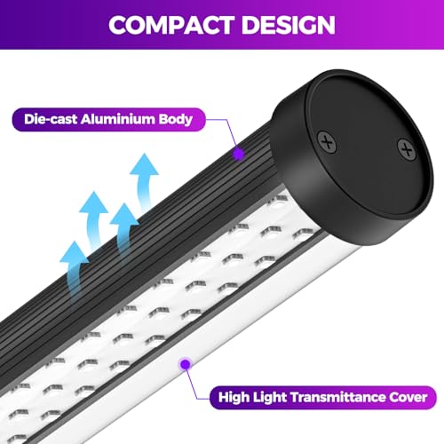 Waygor 2 Pack 4ft Black Light Bar 395-405nm UV LED for Glow Party Halloween