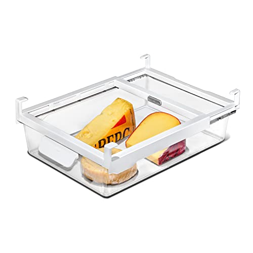OXO Good Grips 14-Inch Fridge Undershelf Drawer Organizer - Clear, Adjustable