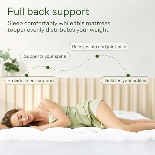 Green Queen Mattress Topper Ultra Soft Support Back Pain Relief | Niagara Sleep Solution