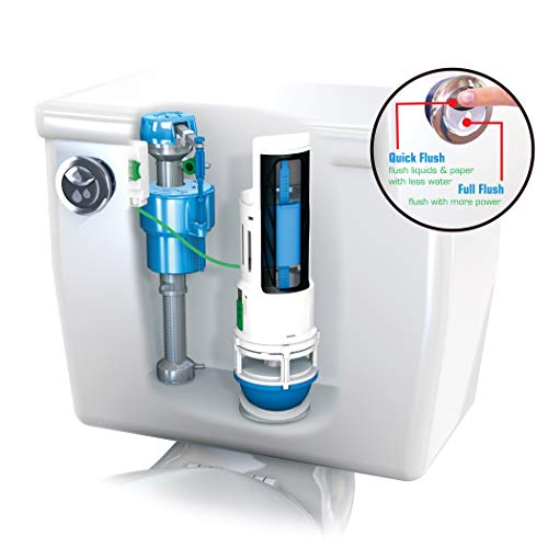 Danco HydroRight Dual Flush Toilet Repair Kit with Push Button Handle - Water Saving
