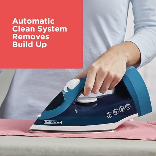 BLACK+DECKER Classic Steam Iron with Retractable Cord 12.72x5.63x6.30 inches