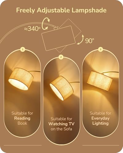 Modern Gold Arched Floor Lamp with Remote Control - 78.3 Inches