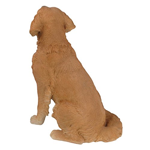 Hi-Line Golden Retriever Sitting Dog Statue - Gold Indoor & Outdoor Decor
