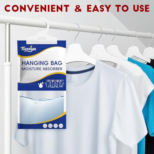 TUXIYA Moisture Absorbers 30 Pack,Hanging Closet Dehumidifier Bags