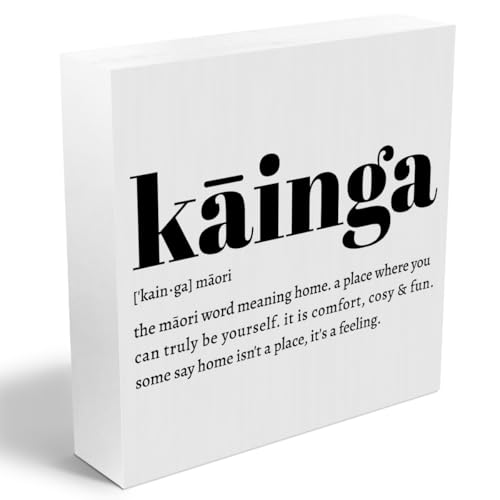 Kainga Definition Maori Rustic Home Office Decor Wooden Box Sign