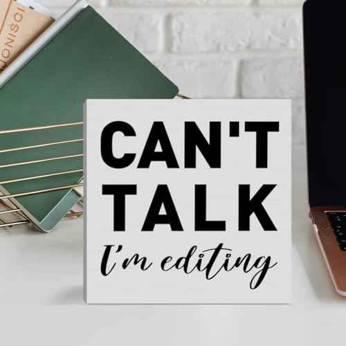 Photography Lovers Gifts for Men Women, Photographer Thank You Gift Christmas Birthday Gift for Photography Camera Lovers Photography Office Desk Decor Wooden Sign, Can't Talk