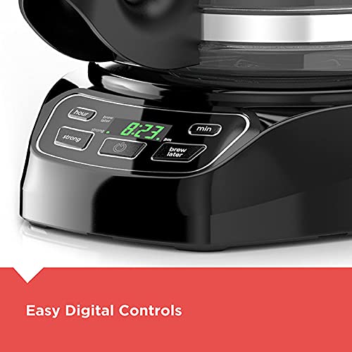 BLACK+DECKER 12-Cup Programmable Coffee Maker CM1110B, Black