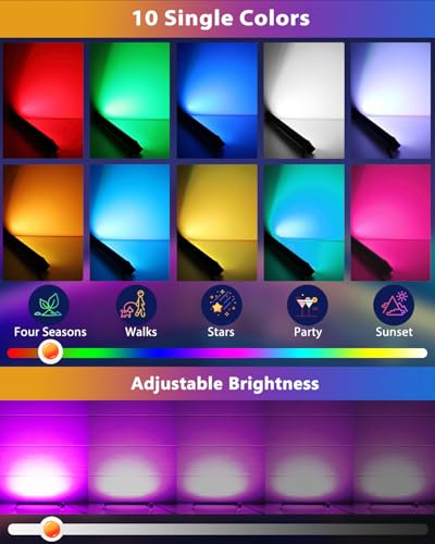 MEIKEE 25W RGB Wall Wash Lights - Color Changing LED Strip Lights, Variation 4