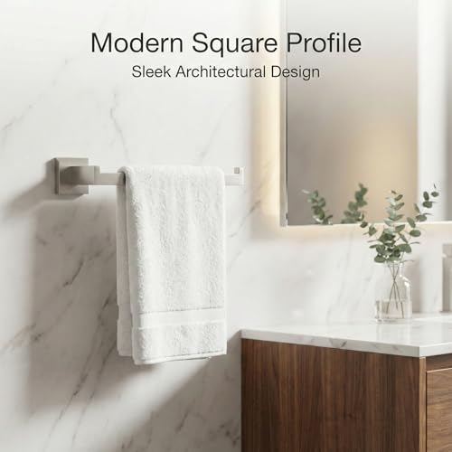 ECOClasp Brushed Nickel 5-Piece Bathroom Hardware Set with Towel Bar & Accessories