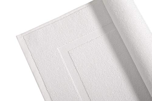 Amazon Basics 6-Pack 20x30 Inch White Cotton Bath Mats - Soft, Absorbent, Machine Washable