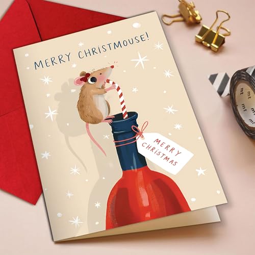 Podagree Christmas 78 Funny Wine Lover Card - Perfect Holiday Greeting Gift