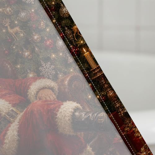 Mocsicka Santa Christmas Shower Curtain 71x71in, Multi Color (70.8W x 70.8L)