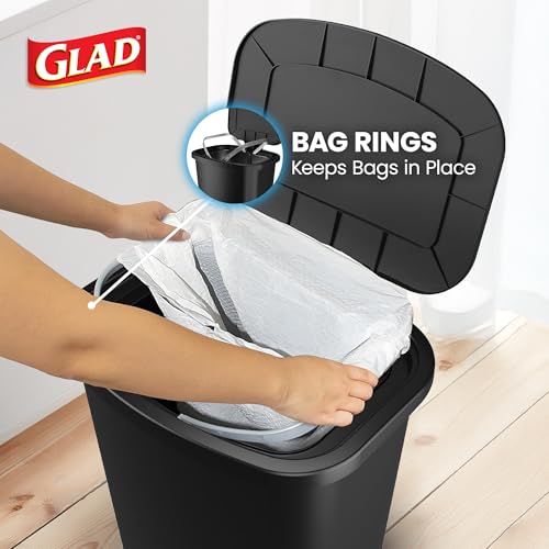 Black Premium 20 Gallon Trash Can with Clorox Odor Protection & Step Pedal - Rectangular Waste Bin