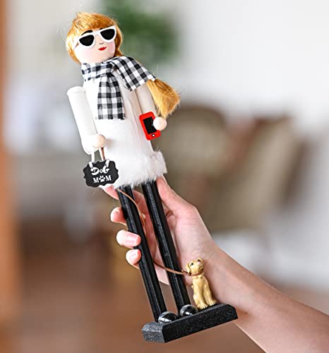 Ornativity Christmas Dog Mom Nutcracker 15" Decor Figure