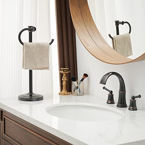 BESy Hand Towel Holder Stand - Countertop Towel Bar in Oil Rubbed Bronze
