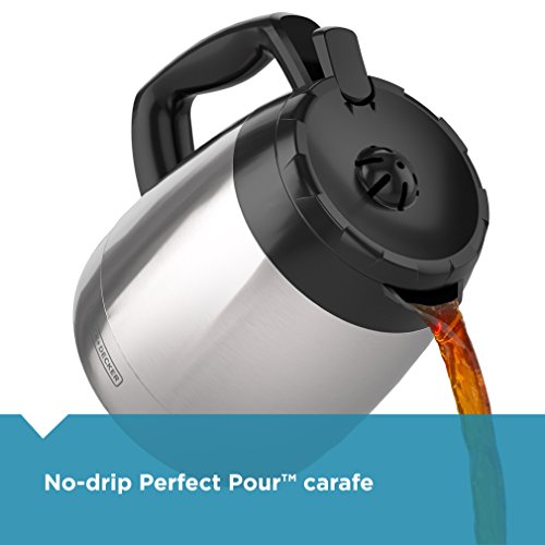 12-Cup Thermal Coffee Maker with Spill-Resistant Spout - Black/Silver CM2035B