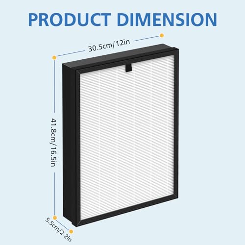 2 Pack HEPA Air Purifier Replacement Filters for Puro 400 Model