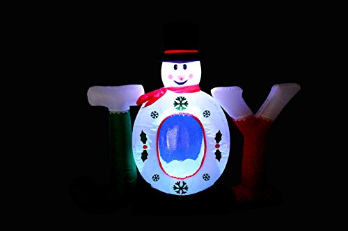Christmas Inflatable Snowman & Snow Globe Decorations Bundle - Indoor Outdoor Holiday Party Decor