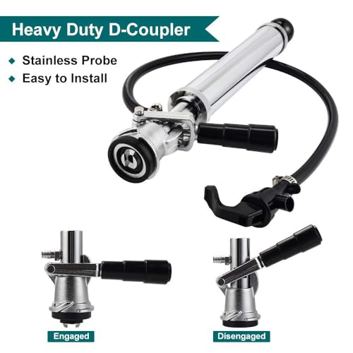 Ferroday 8-inch Keg Tap Pump for US D-System Beer Kegs - Draft Dispenser