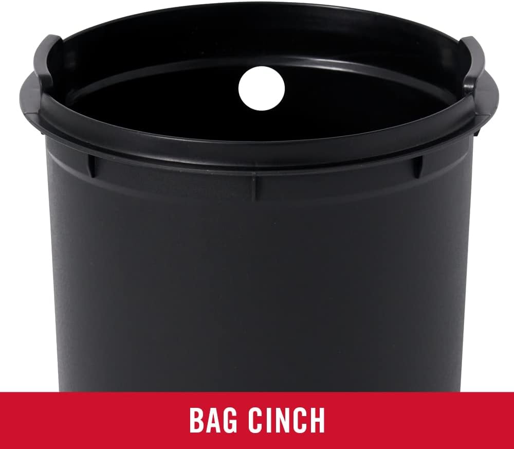 Rubbermaid Stainless Steel Round Step-On Trash Can - 1.6 Gallon Charcoal Wastebasket with Lid for Home & Office