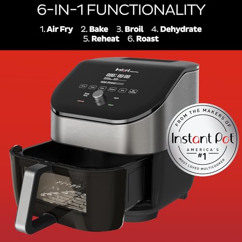 Instant Pot Vortex Plus 6 Qt 6-in-1 Air Fryer with Odor Erase Tech - Black, 6 Quart