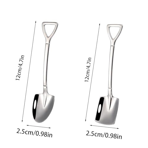 Stainless Steel Dessert Spoon Set - 4 Pcs Ice Cream & Fruit Spoons