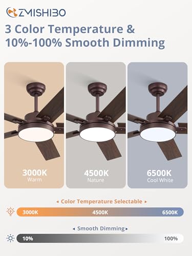 52-Inch Ceiling Fan with Light and Remote Control - Oil Bronze Finish