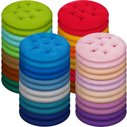 Set of 48 Round Floor Cushions 15.7 Inch Soft Seating Pillows for Home & Classroom