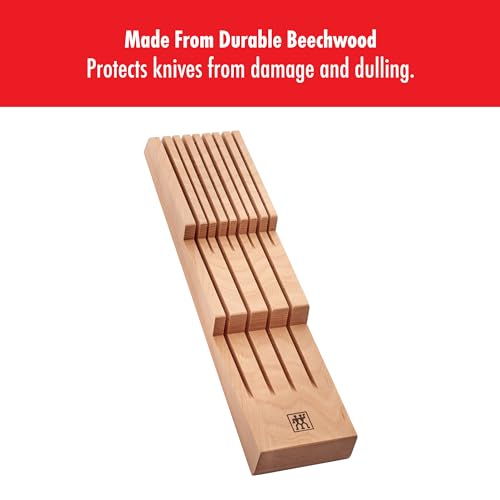 In Drawer Knife Block Beechwood - 8 Slot Knife Storage Organizer - Zwilling