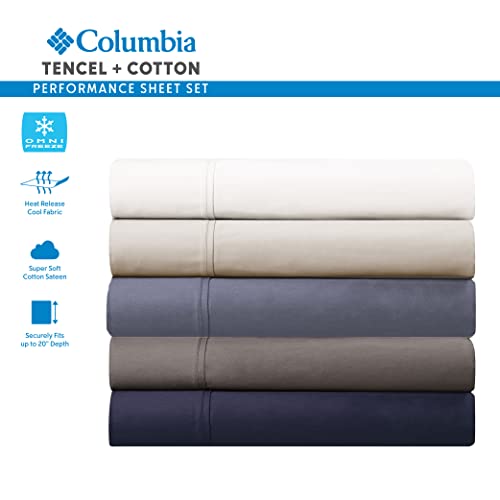 Columbia King Omni Freeze Cooling Sheet Set - Fossil, Hot Sleepers Bedding