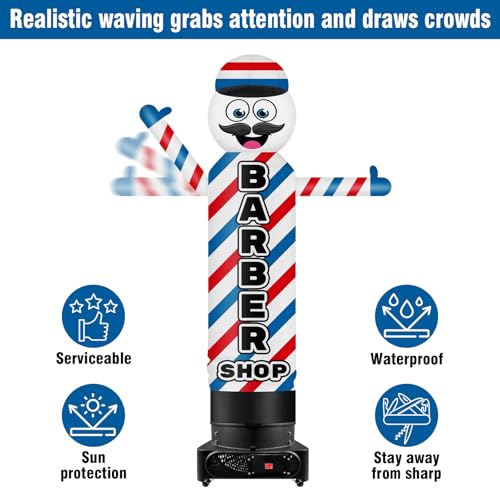 Barber Shop 9FT Inflatable Waver - 18'' Diameter Wacky Wavy Dancing Guy for Outdoor Advertising (Blower Not Included)