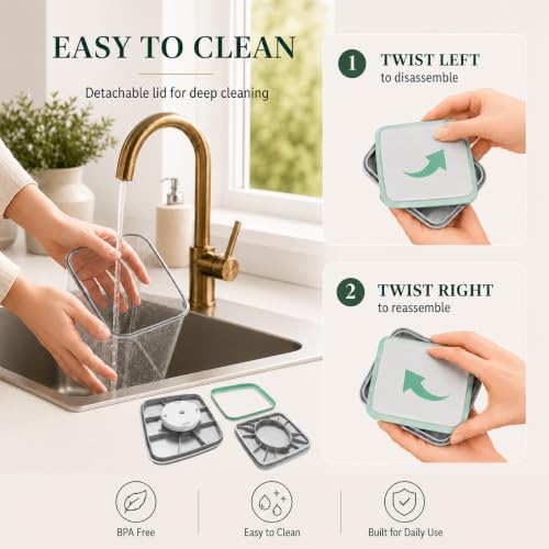 Homflai 6-Piece Airtight Food Storage Containers Set - Clear Stackable Pop Lids