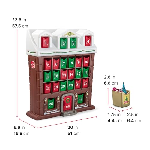 Kids Interactive Advent Calendar with Refillable Toy Bins - Holiday Christmas Toy for Toddlers 1.5+ Years