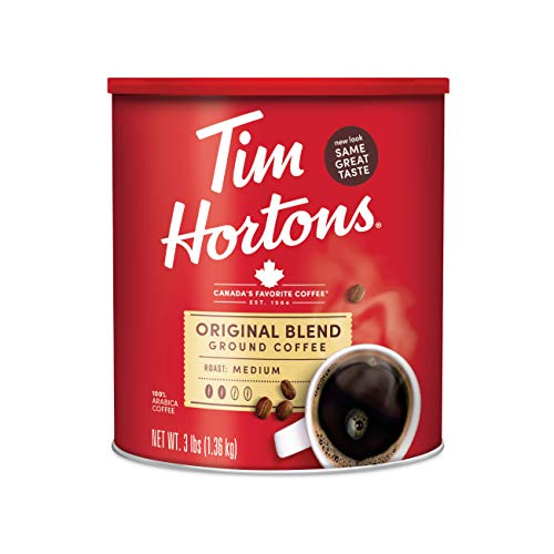 Tim Hortons Original Blend Medium Roast Ground Coffee - Classic Roast, 48 Ounce Canister