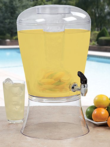 CreativeWare 3 Gallon Beverage Dispenser with Ice Column & Fruit Infuser