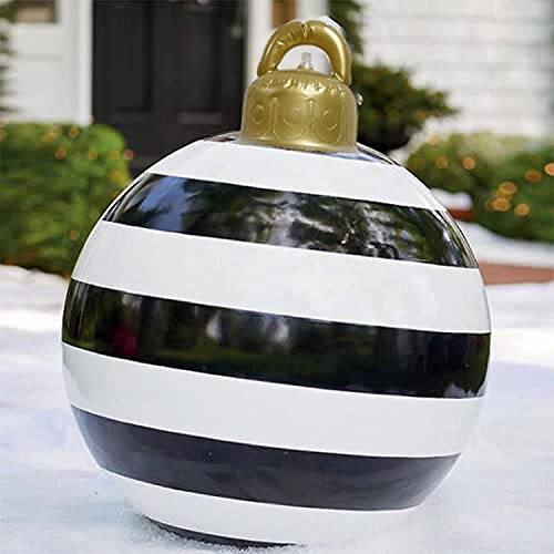 YOMEESOUL 24 Inch Christmas Inflatable Ball Decorations - Giant Outdoor Holiday Ornament (Variation B)