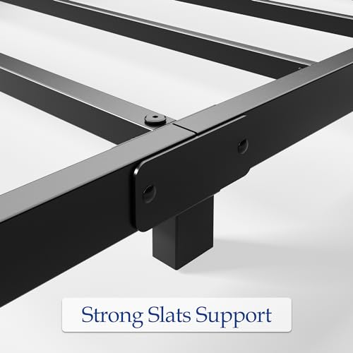 Full Size Metal Bed Frame - Low Profile Heavy Duty 4 Inch Platform Bed