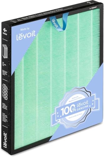 Levoit Vital 100S-P Toxin Absorber Replacement Filter with Model 13.4x12.1x1.9, High-Efficiency Activated Carbon, Supports HEPA Sleep Mode, 1 Pack