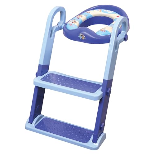 Bluey Potty Trainer with Step & Sit Ladder - Toddler Toilet Seat & Climbing Step Stool