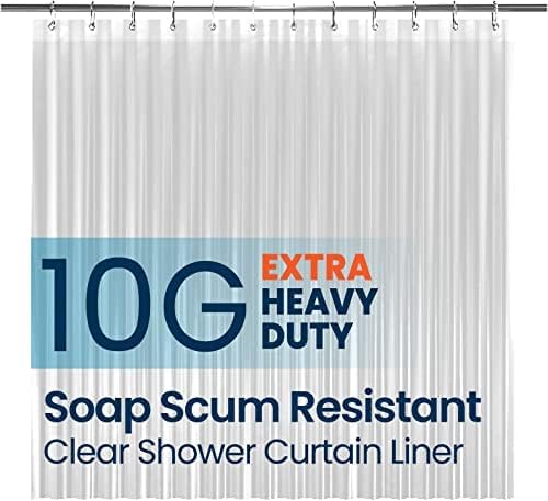 LiBa Waterproof Shower Curtain - Premium Non-Toxic PEVA with Rust-Proof Grommets | Clear 72x78 Inches