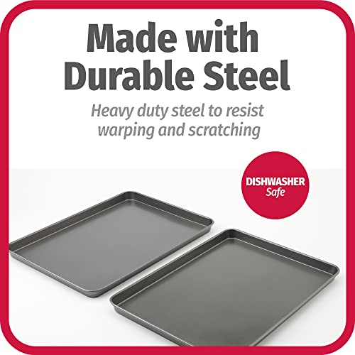 GoodCook 15x21 Inch Nonstick Carbon Steel Baking Sheet Set - 2 Pack