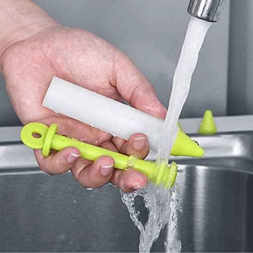 AKOAK 4 Pcs/set Cake Decoration Pen Silicone Jelly Pen Cream Pastry Chocolate Jam Syringe DIY Personalized Kitchen Baking Decoration Accessories (Green)