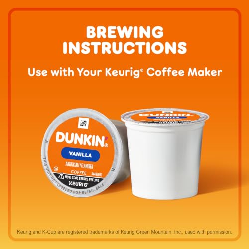 Dunkin' Flavored Coffee Variety Pack - 10 Count Packs, 60 K-Cup Pods - French Vanilla, Hazelnut, Cinnamon, Caramel (Variation of THIS listing)
