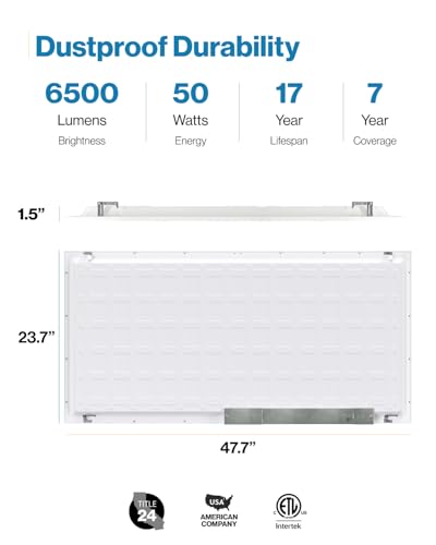Sunco 2 Pack 2x4 LED Flat Panel Lights Dimmable 3CCT Selectable, 30-50W