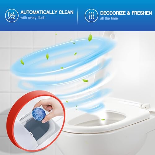 Vacplus Fragrance-Free Toilet Bowl Cleaner Tablets 100 Pack - Long-Lasting Bathroom Maintenance