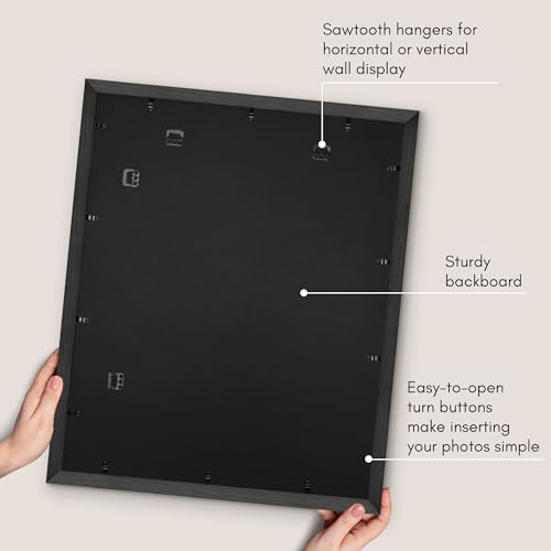 Americanflat 26x32 Poster Frame - Black, Matched to 22x28 Photos